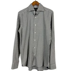 VKNAGRANI Gingham Button Up Shirt Olive Tan - M